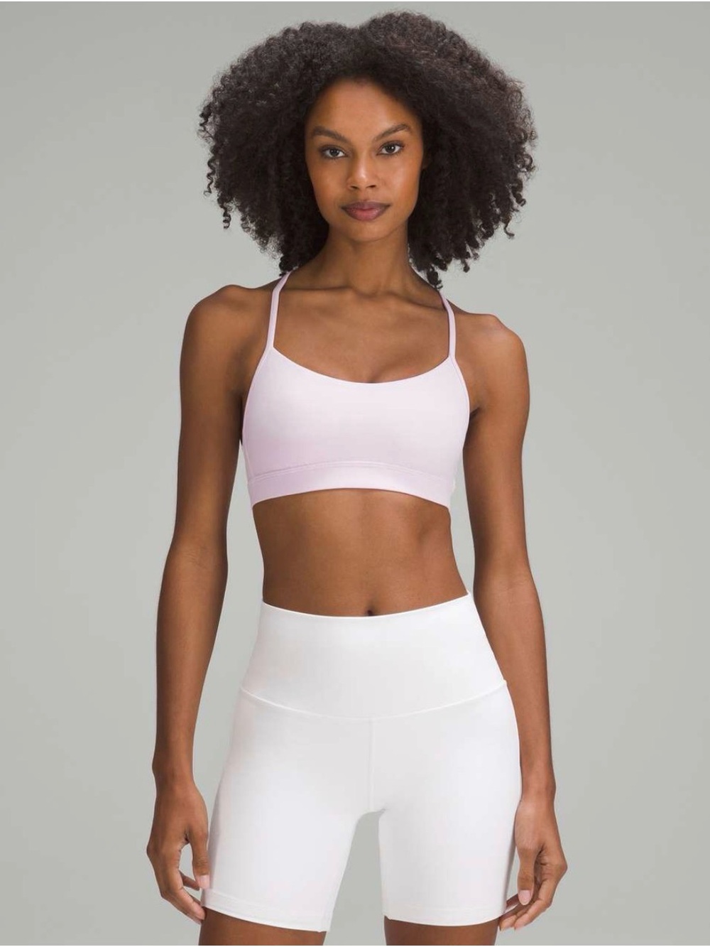 lululemon athletica Light Pink Strappy Sports Bralette